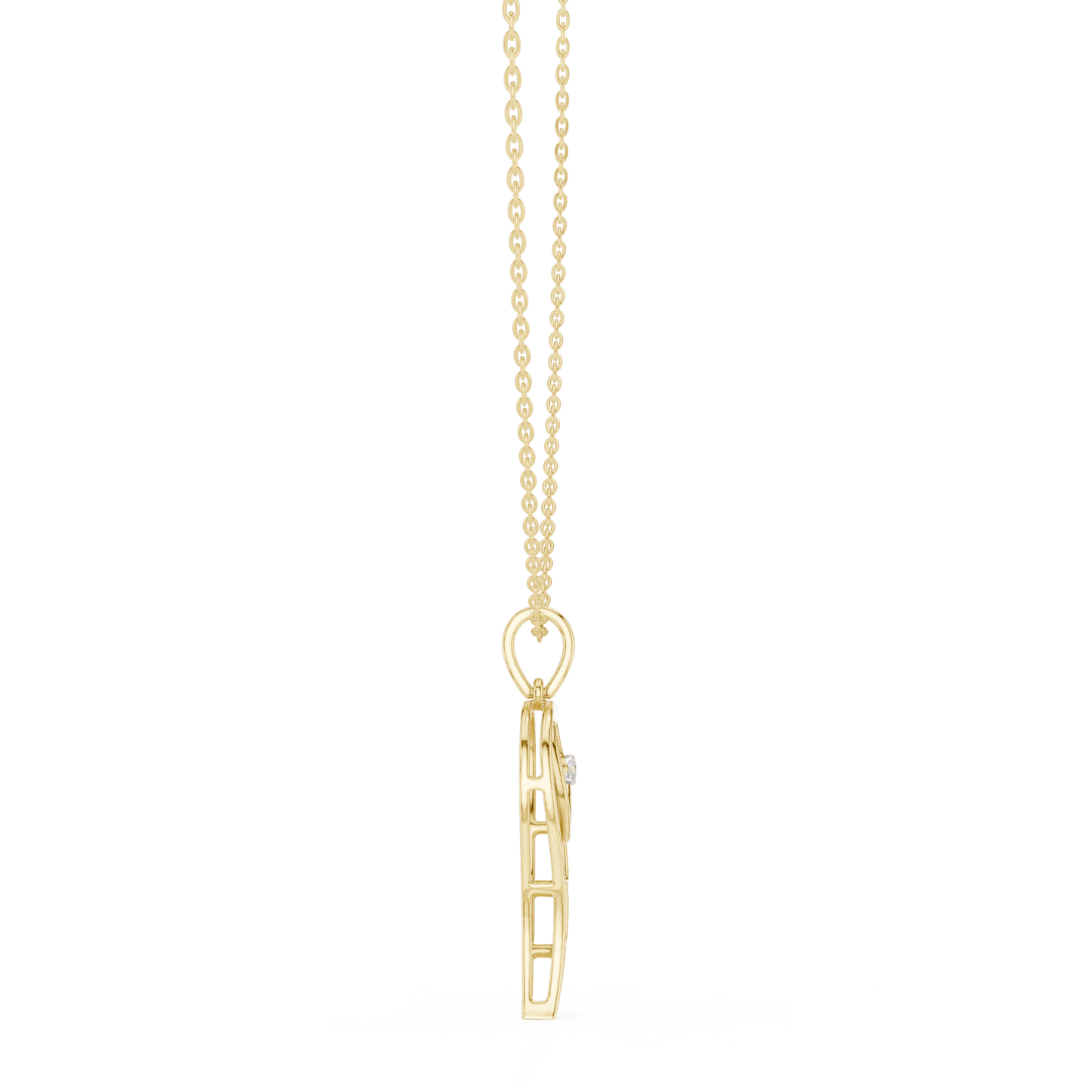 The Celestial Ellipse Lab Grown Diamond Pendant - Suez Diamonds