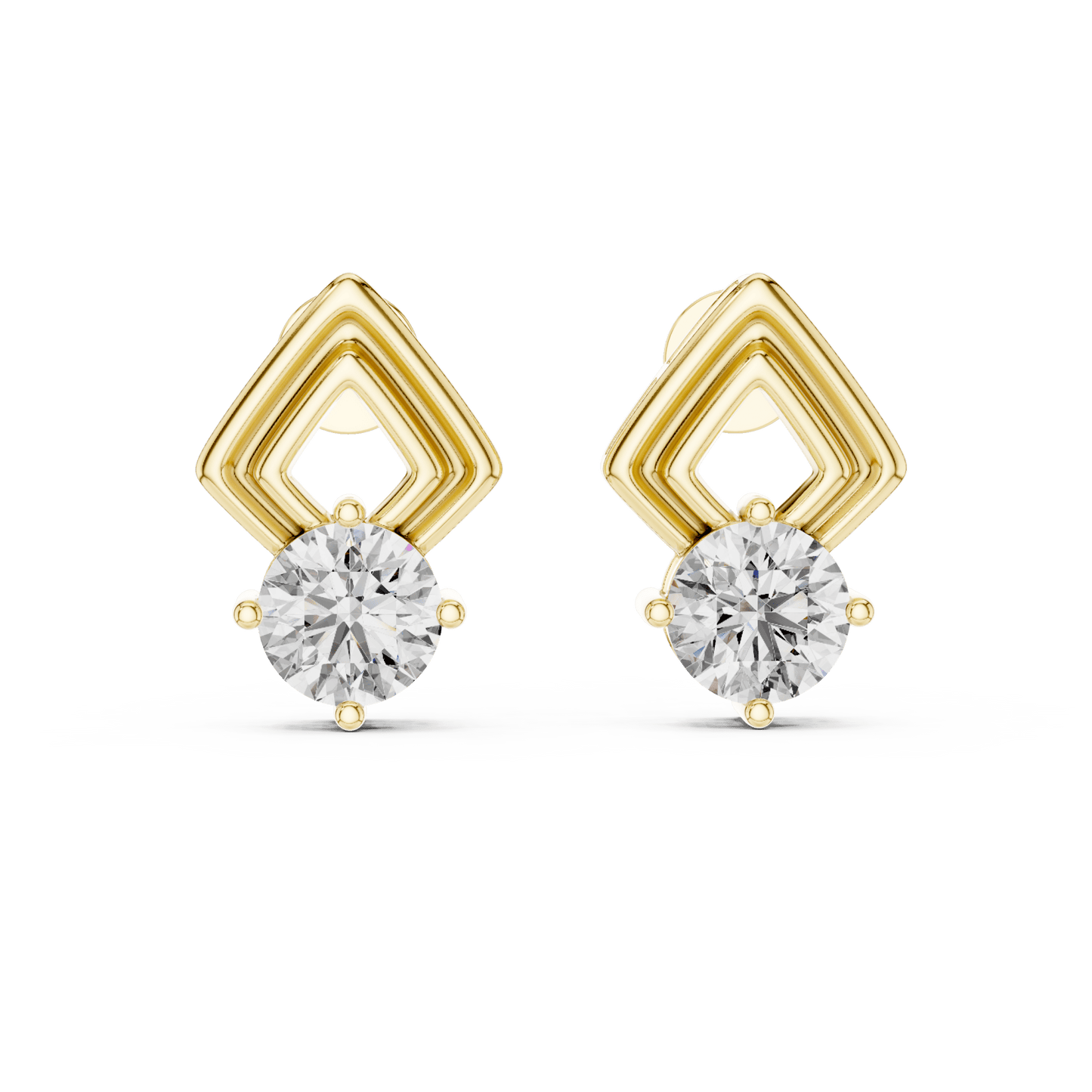 The Chevron Muse Lab Grown Diamonds Studs - Suez Diamonds
