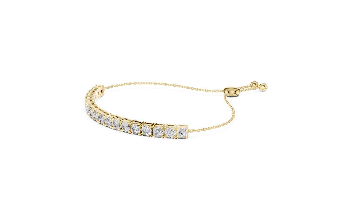 Adjustable Bolo Lab Grown Diamond Bracelet - Suez Diamonds