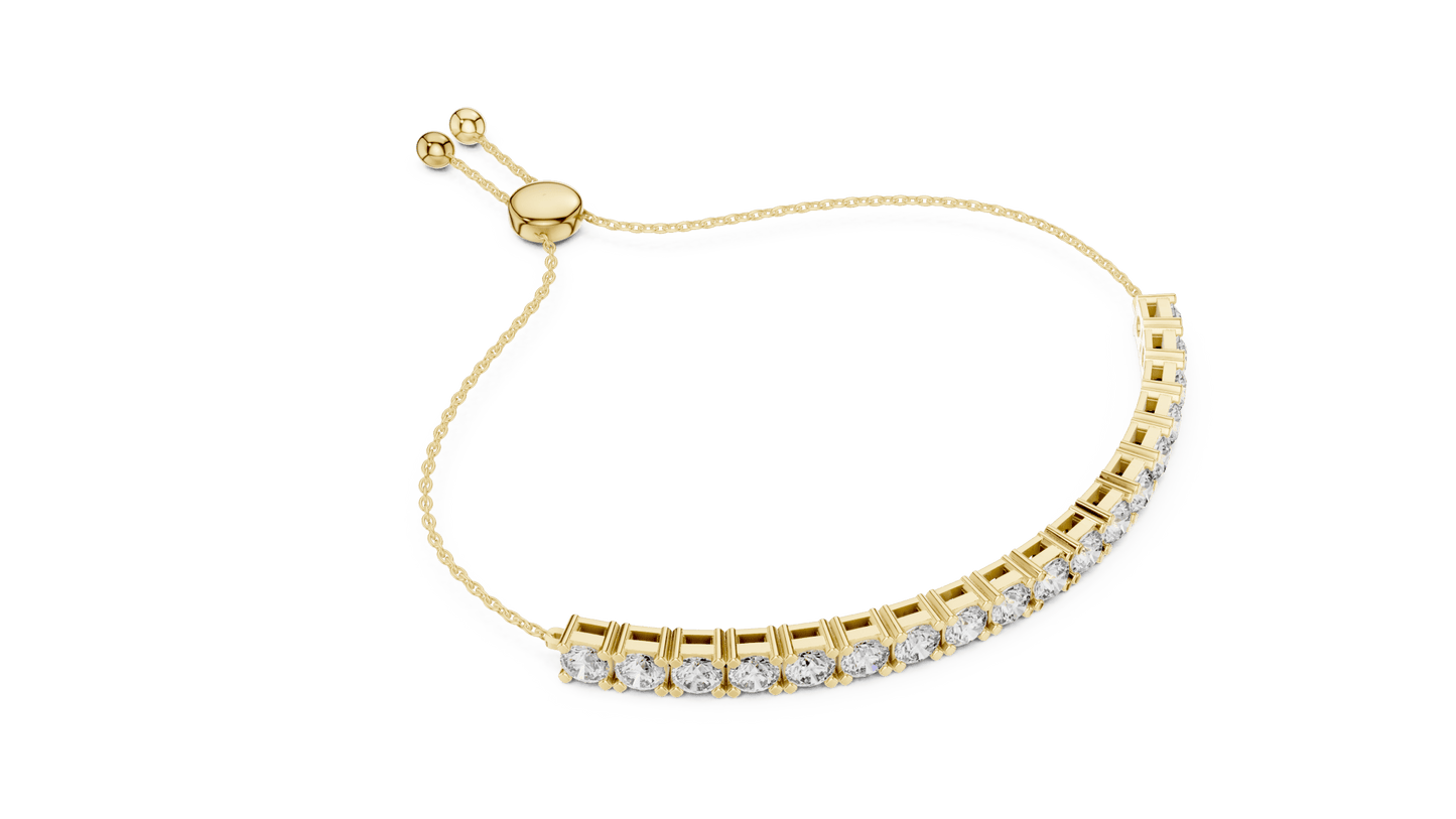 Adjustable Bolo Lab Grown Diamond Bracelet - Suez Diamonds