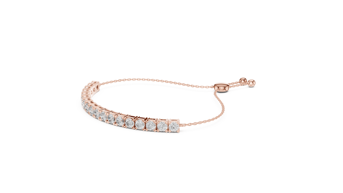 Adjustable Bolo Lab Grown Diamond Bracelet - Suez Diamonds