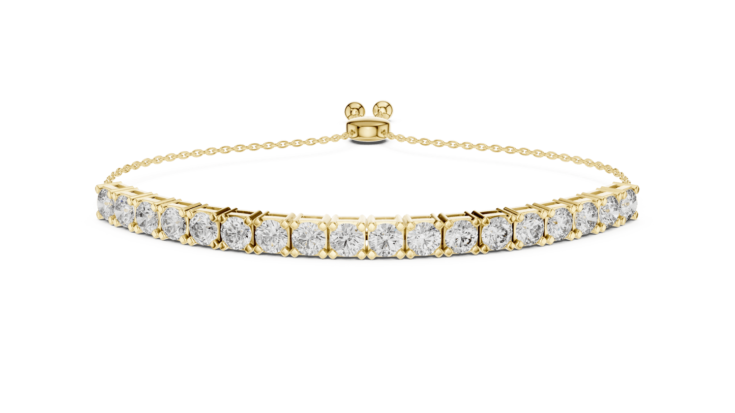 Adjustable Bolo Lab Grown Diamond Bracelet - Suez Diamonds