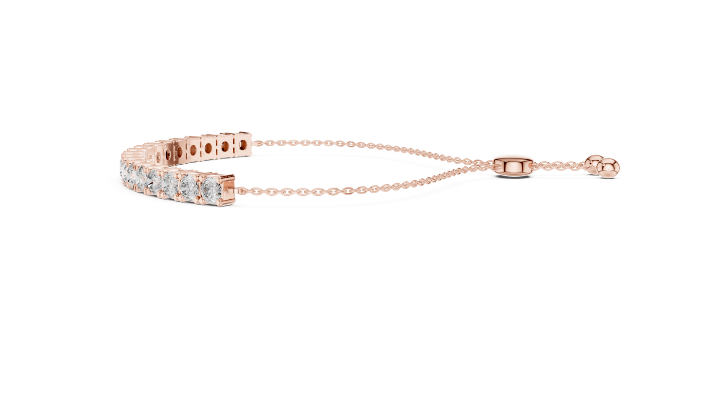 Adjustable Bolo Lab Grown Diamond Bracelet - Suez Diamonds