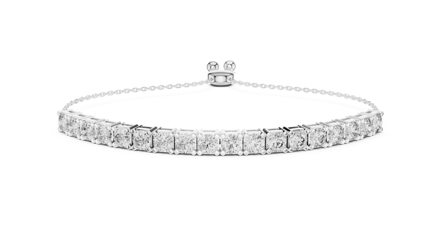 Adjustable Bolo Lab Grown Diamond Bracelet - Suez Diamonds