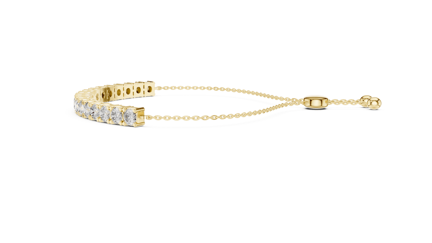 Adjustable Bolo Lab Grown Diamond Bracelet - Suez Diamonds