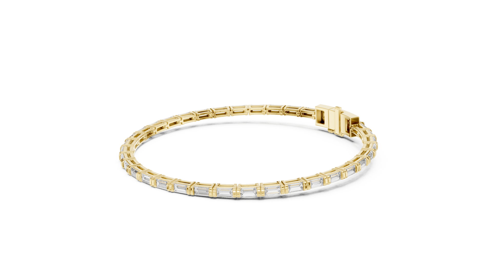 Horizontal Baguette Lab Diamond Tennis Bracelet - Suez Diamonds