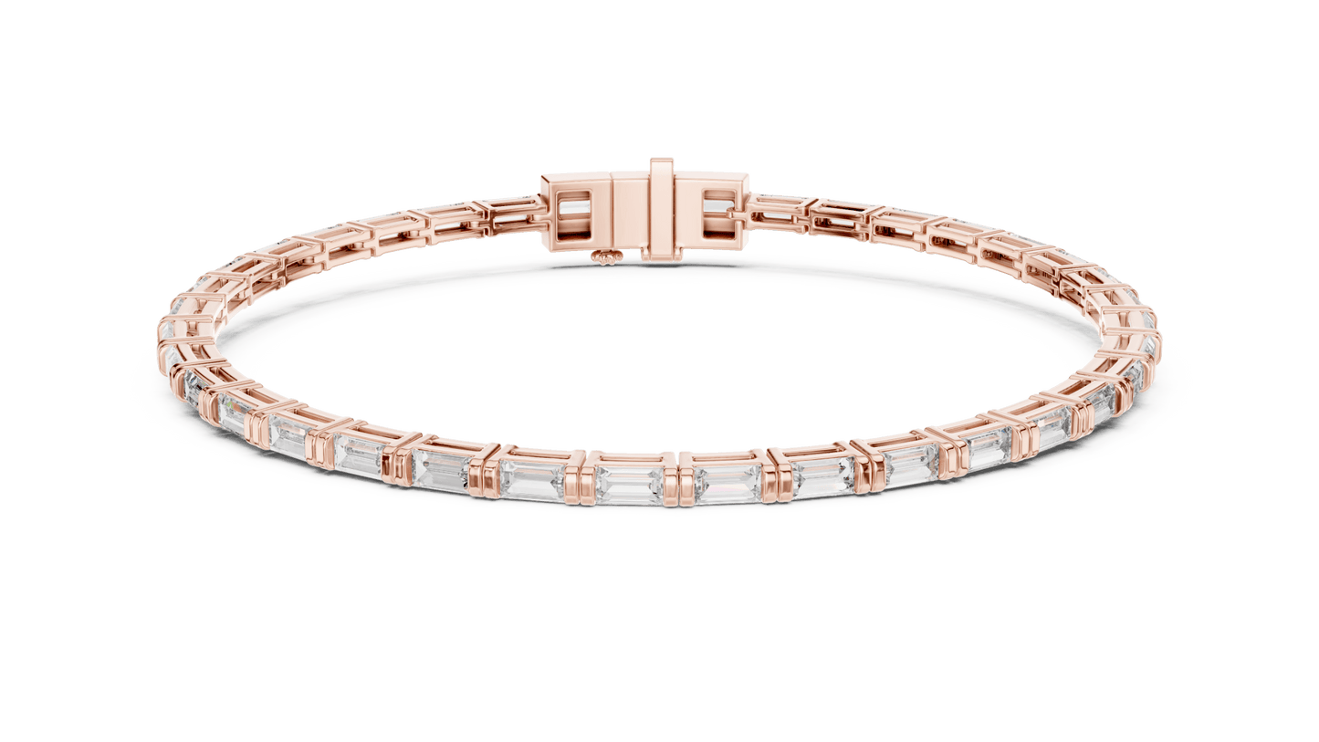 Horizontal Baguette Lab Diamond Tennis Bracelet - Suez Diamonds