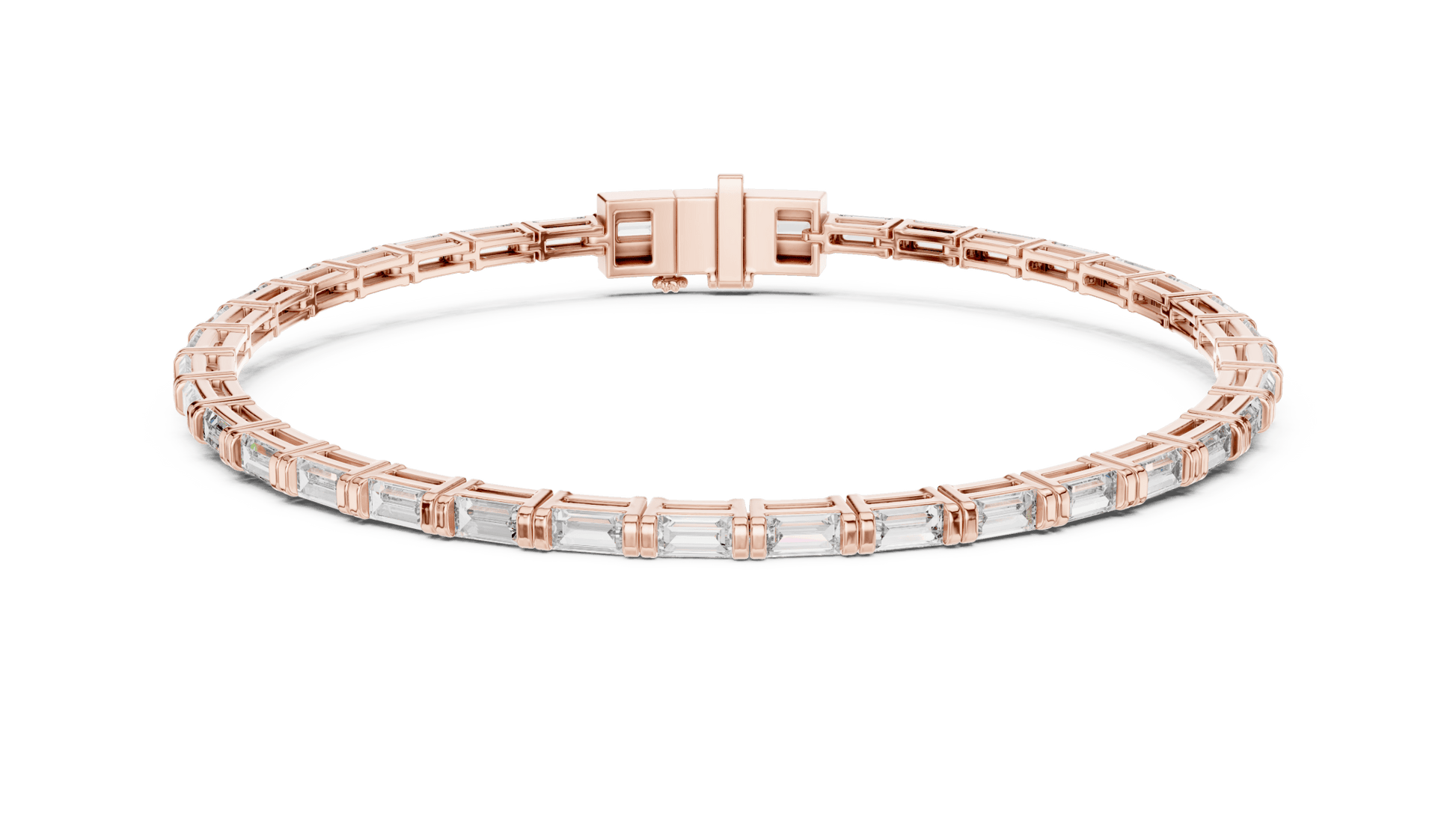 Horizontal Baguette Lab Diamond Tennis Bracelet - Suez Diamonds