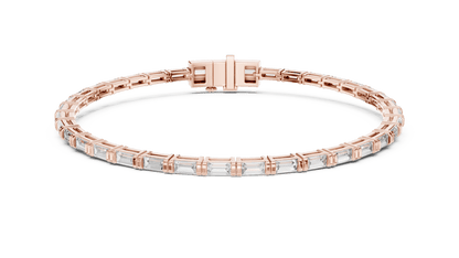 Horizontal Baguette Lab Diamond Tennis Bracelet - Suez Diamonds
