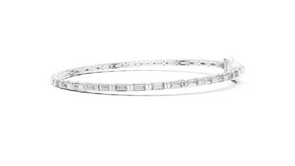 Horizontal Baguette Lab Diamond Tennis Bracelet - Suez Diamonds