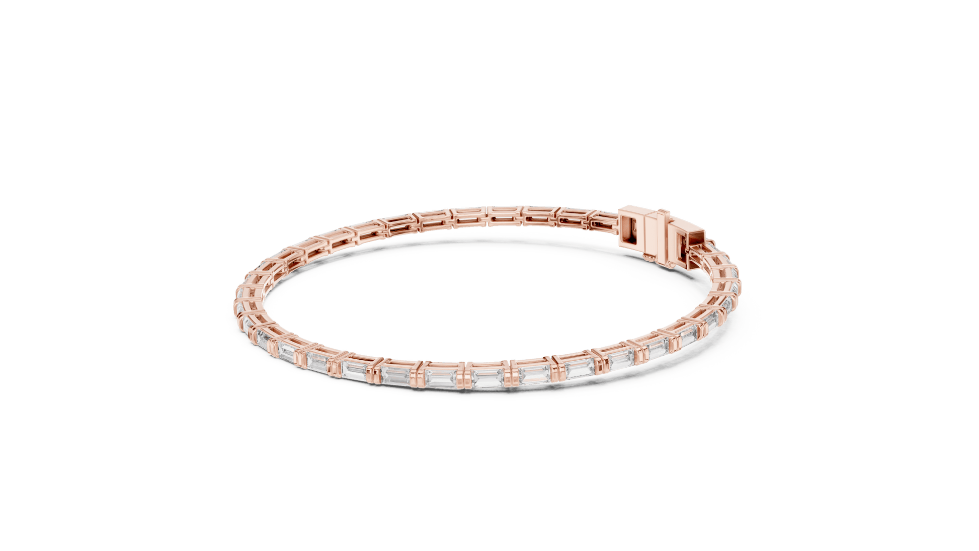 Horizontal Baguette Lab Diamond Tennis Bracelet - Suez Diamonds