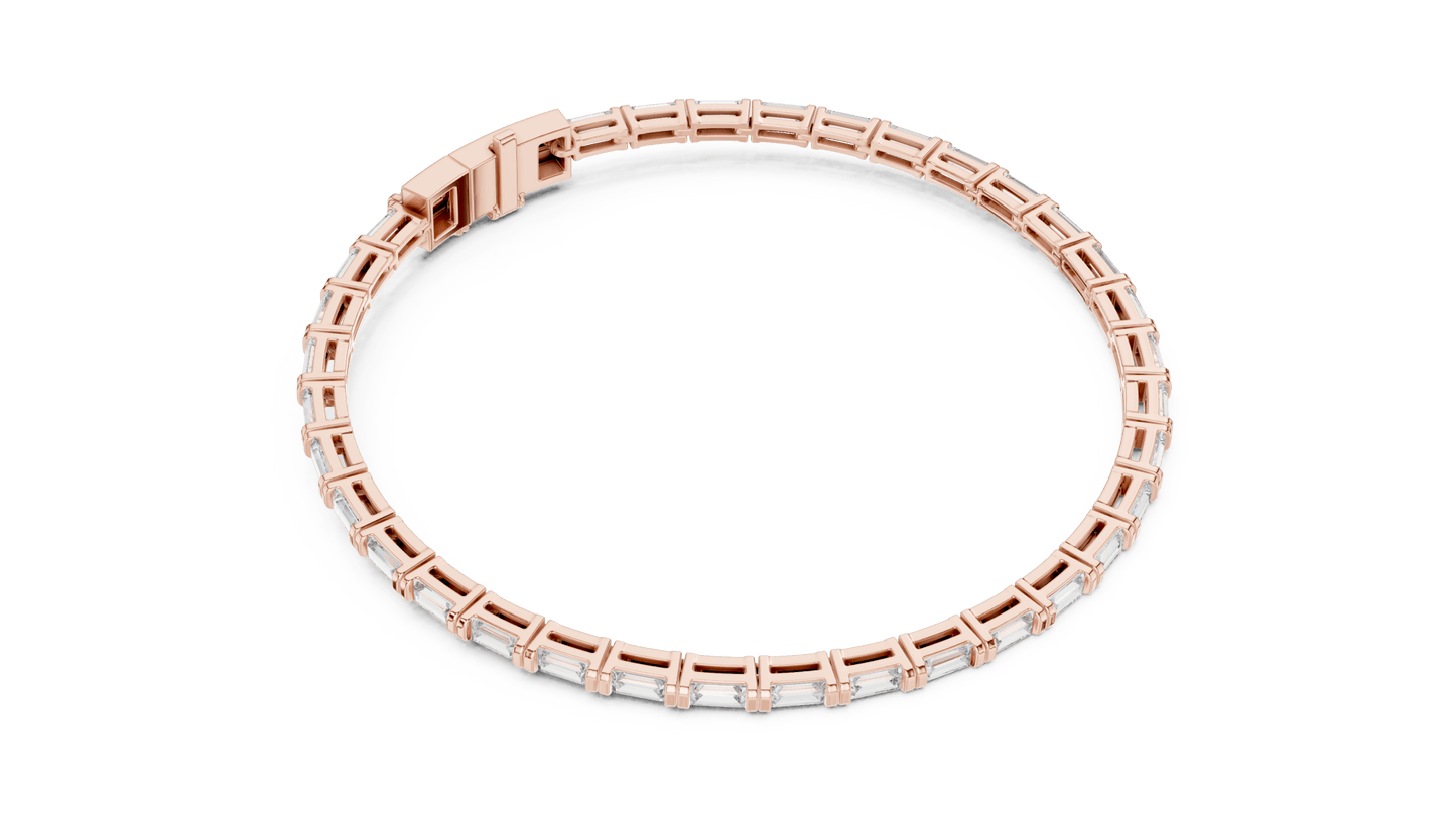 Horizontal Baguette Lab Diamond Tennis Bracelet - Suez Diamonds