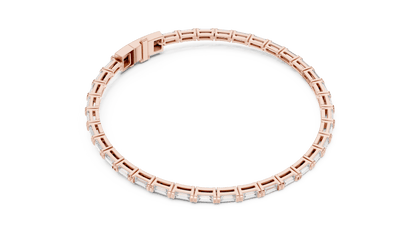 Horizontal Baguette Lab Diamond Tennis Bracelet - Suez Diamonds