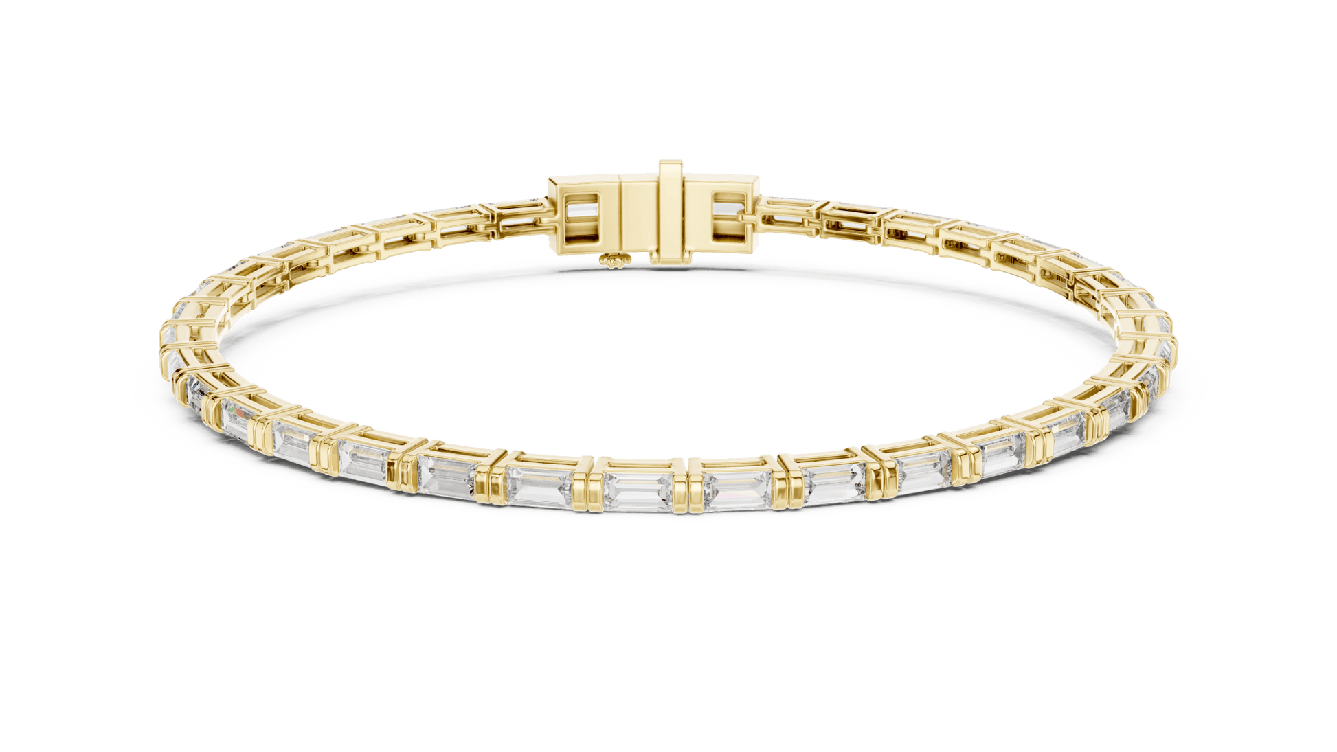 Horizontal Baguette Lab Diamond Tennis Bracelet - Suez Diamonds
