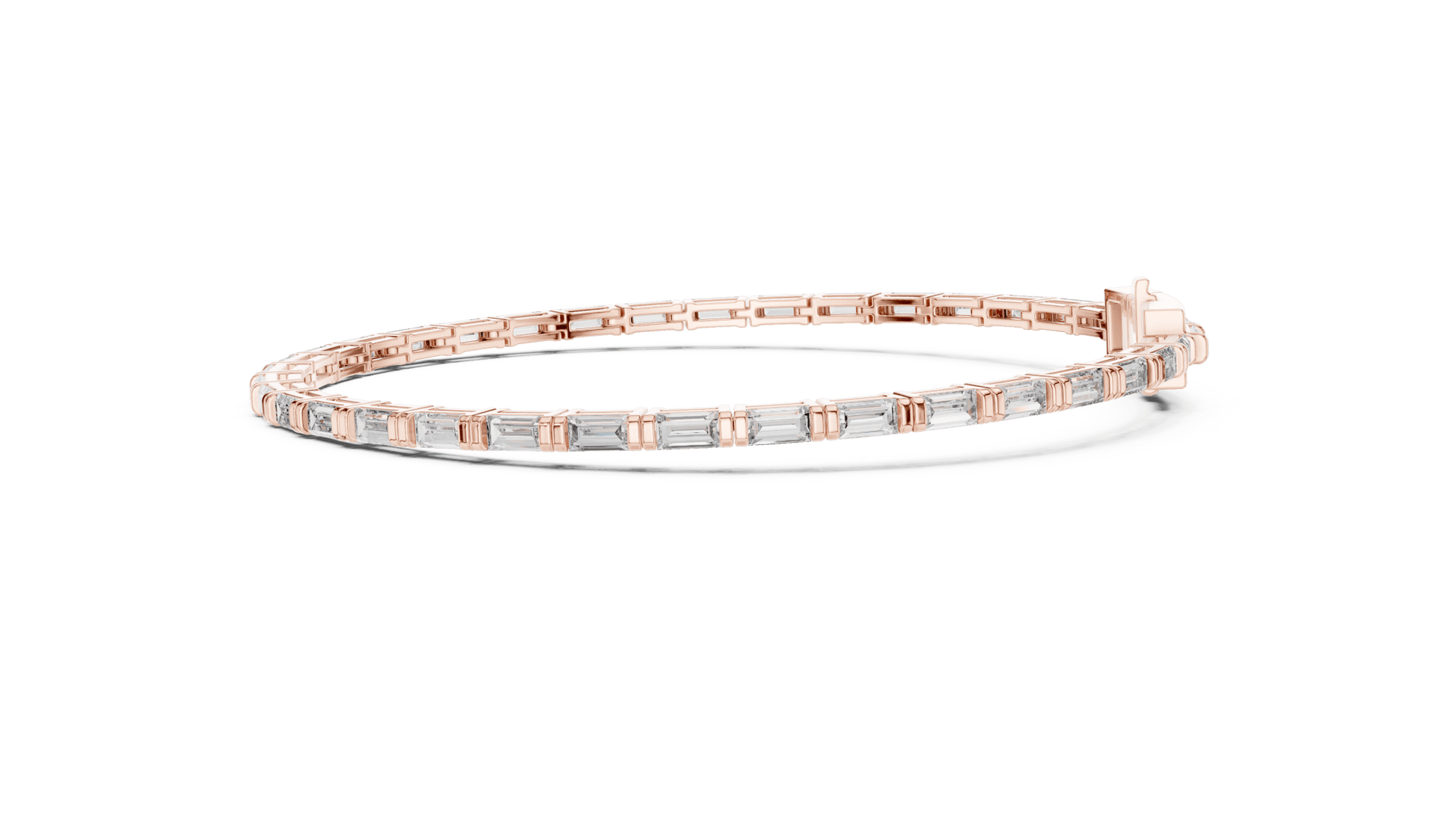 Horizontal Baguette Lab Diamond Tennis Bracelet - Suez Diamonds