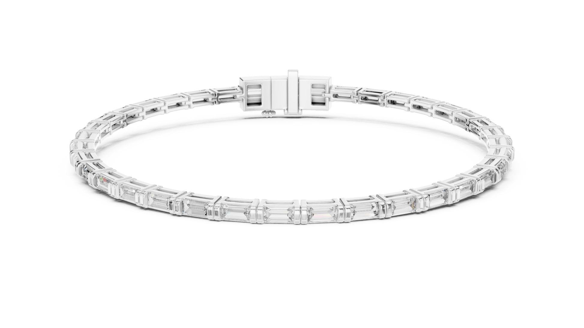Horizontal Baguette Lab Diamond Tennis Bracelet - Suez Diamonds