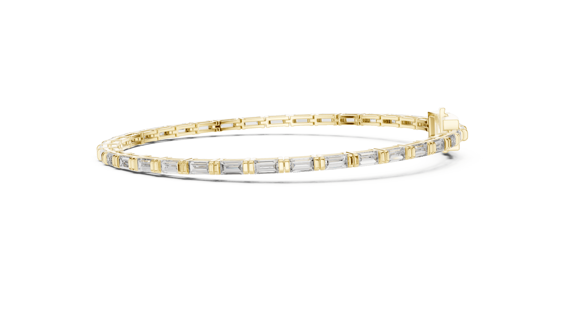 Horizontal Baguette Lab Diamond Tennis Bracelet - Suez Diamonds