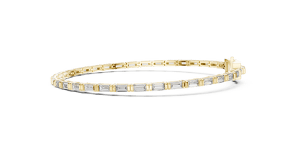 Horizontal Baguette Lab Diamond Tennis Bracelet - Suez Diamonds