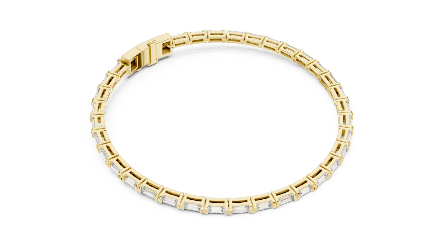 Horizontal Baguette Lab Diamond Tennis Bracelet - Suez Diamonds