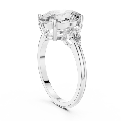 Oval & Pear Lab - Grown Diamond Ring in 14K Gold - Suez Diamonds
