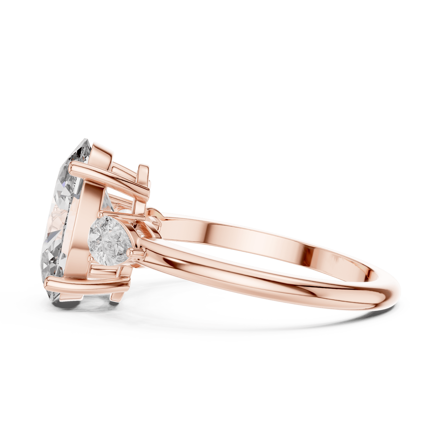 Oval & Pear Lab - Grown Diamond Ring in 14K Gold - Suez Diamonds