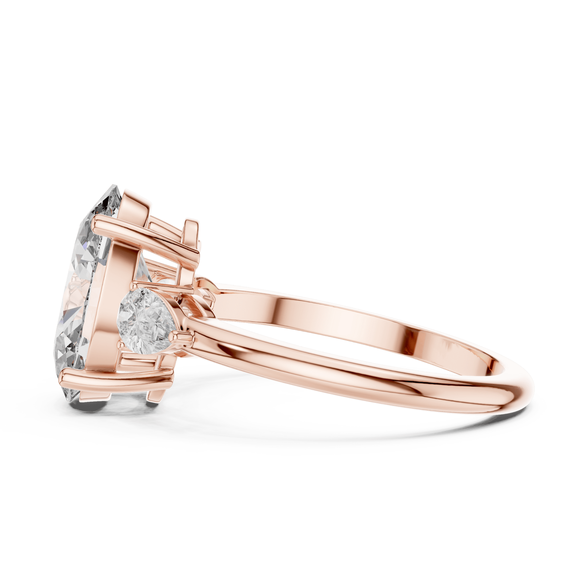 Oval & Pear Lab - Grown Diamond Ring in 14K Gold - Suez Diamonds