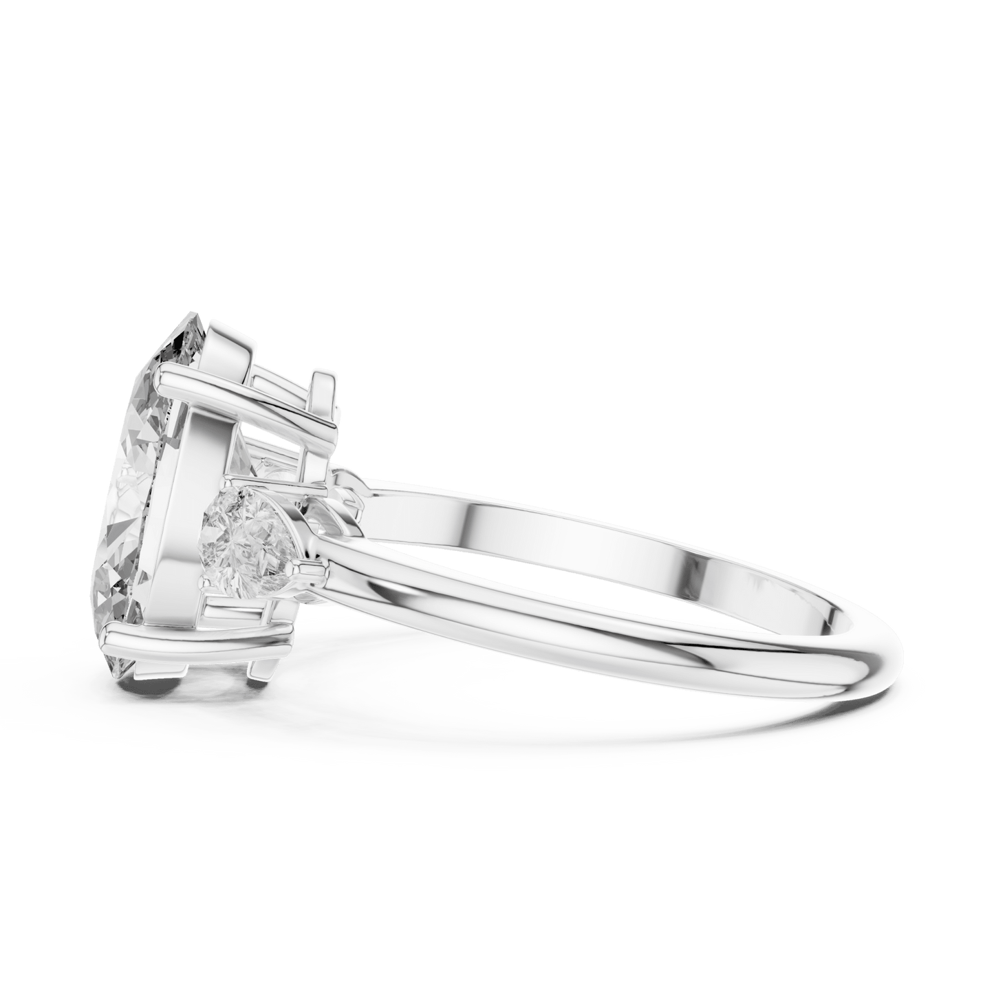 Oval & Pear Lab - Grown Diamond Ring in 14K Gold - Suez Diamonds