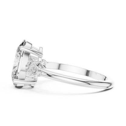 Oval & Pear Lab - Grown Diamond Ring in 14K Gold - Suez Diamonds