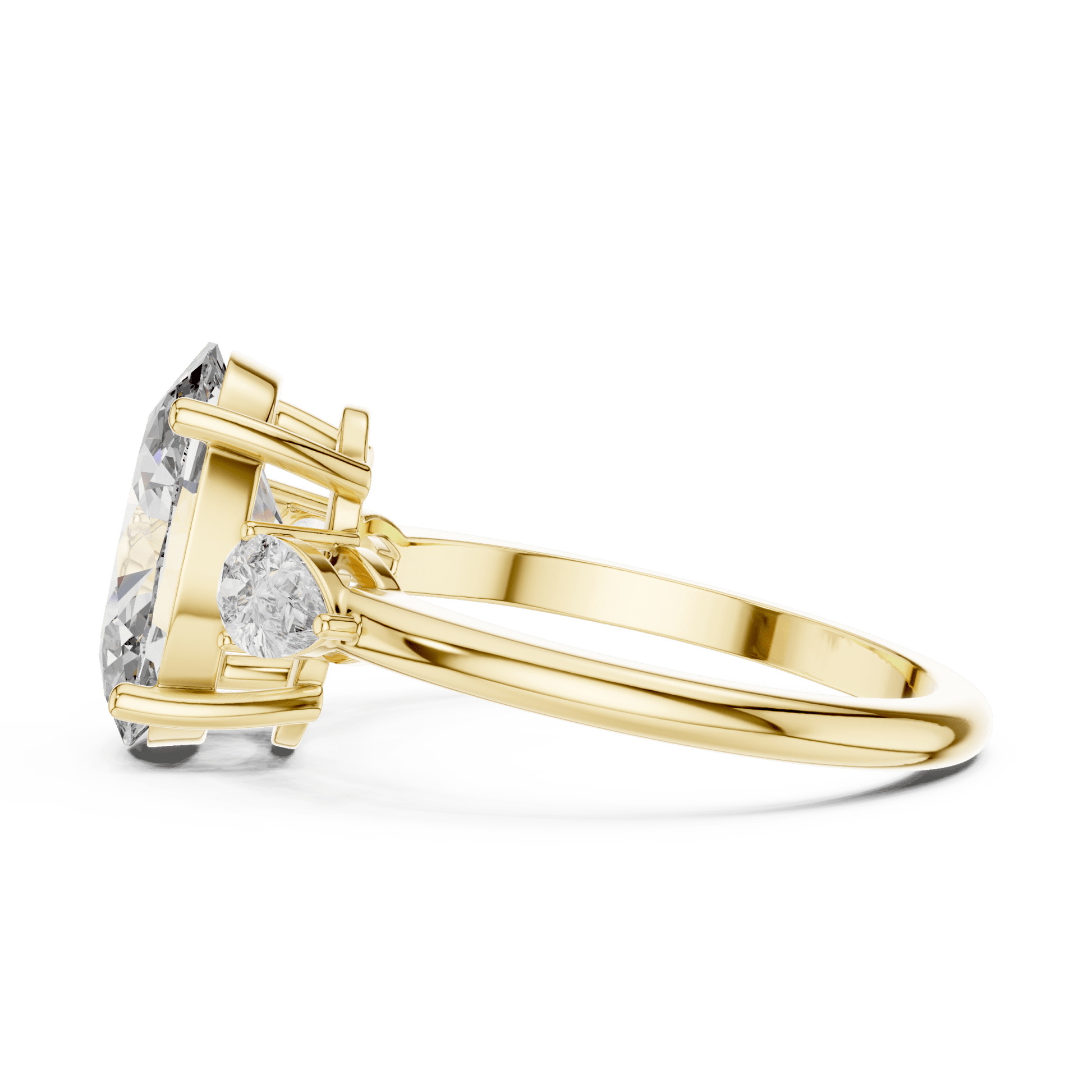 Oval & Pear Lab - Grown Diamond Ring in 14K Gold - Suez Diamonds