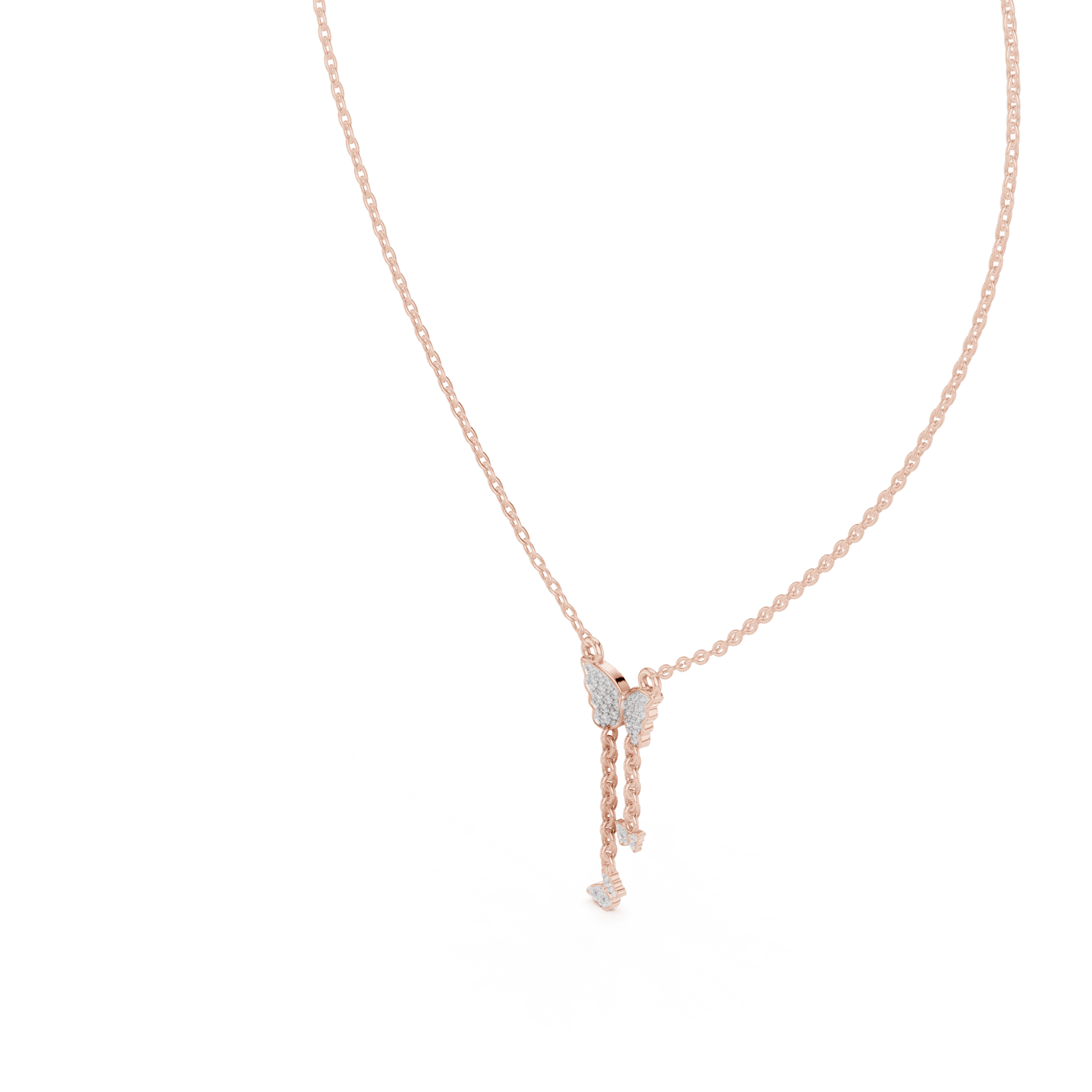 Papillon Cascade Lab - Grown Diamond Drop Pendant - Suez Diamonds