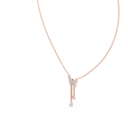 Papillon Cascade Lab - Grown Diamond Drop Pendant - Suez Diamonds