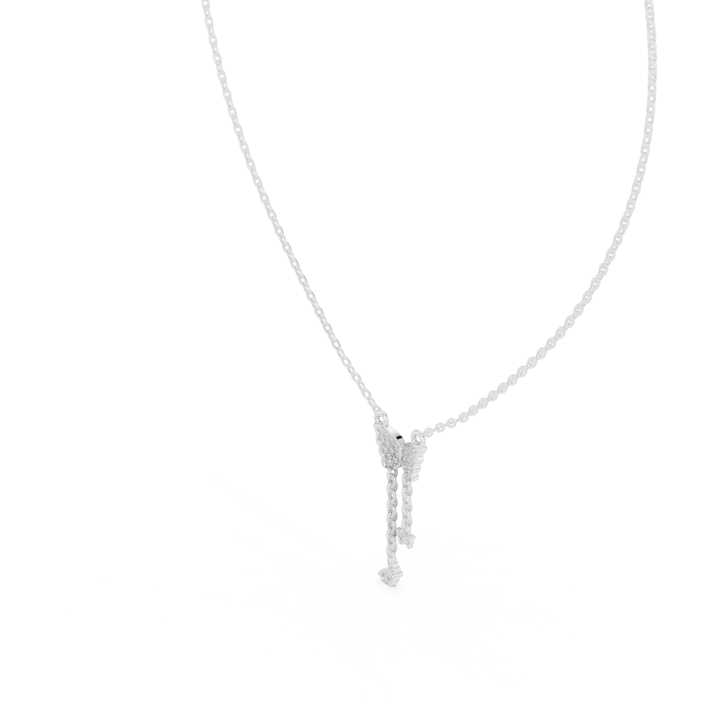 Papillon Cascade Lab - Grown Diamond Drop Pendant - Suez Diamonds