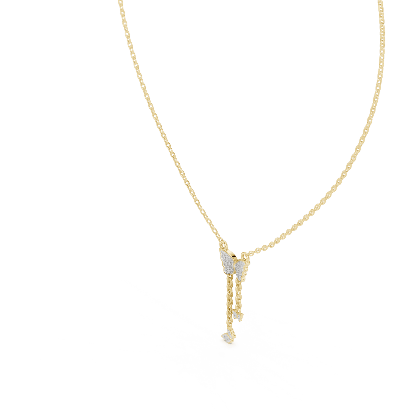 Papillon Cascade Lab - Grown Diamond Drop Pendant - Suez Diamonds