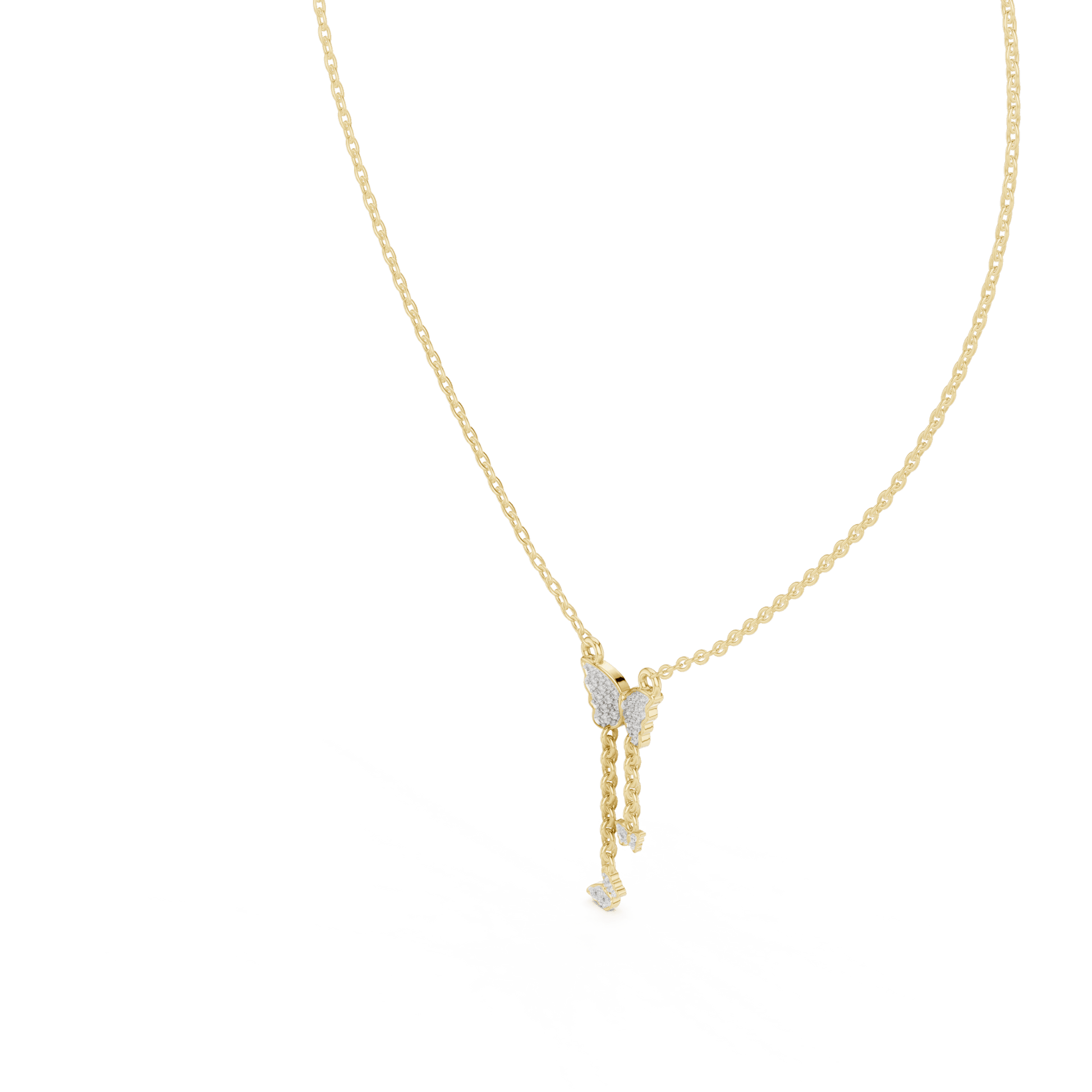 Papillon Cascade Lab - Grown Diamond Drop Pendant - Suez Diamonds