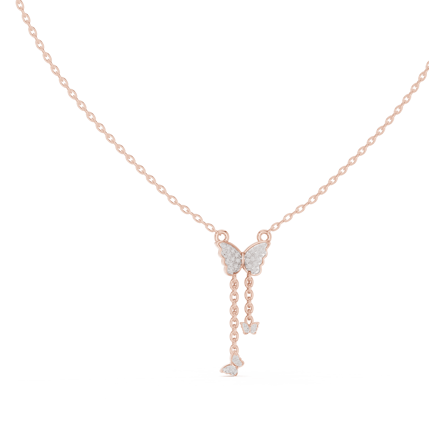 Papillon Cascade Lab - Grown Diamond Drop Pendant - Suez Diamonds