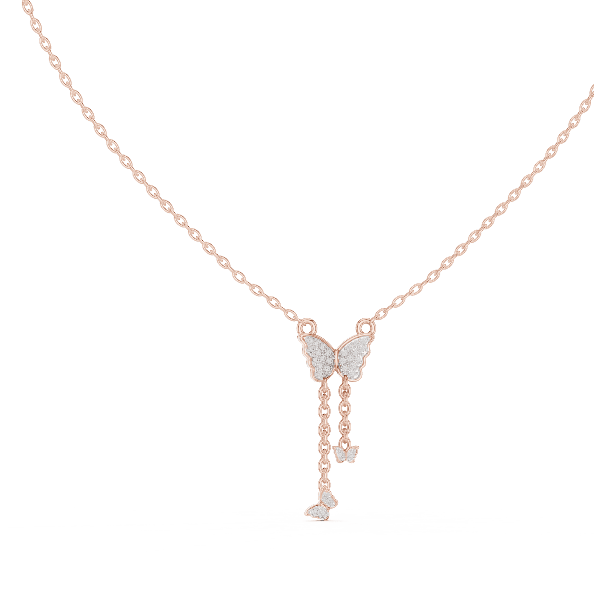 Papillon Cascade Lab - Grown Diamond Drop Pendant - Suez Diamonds