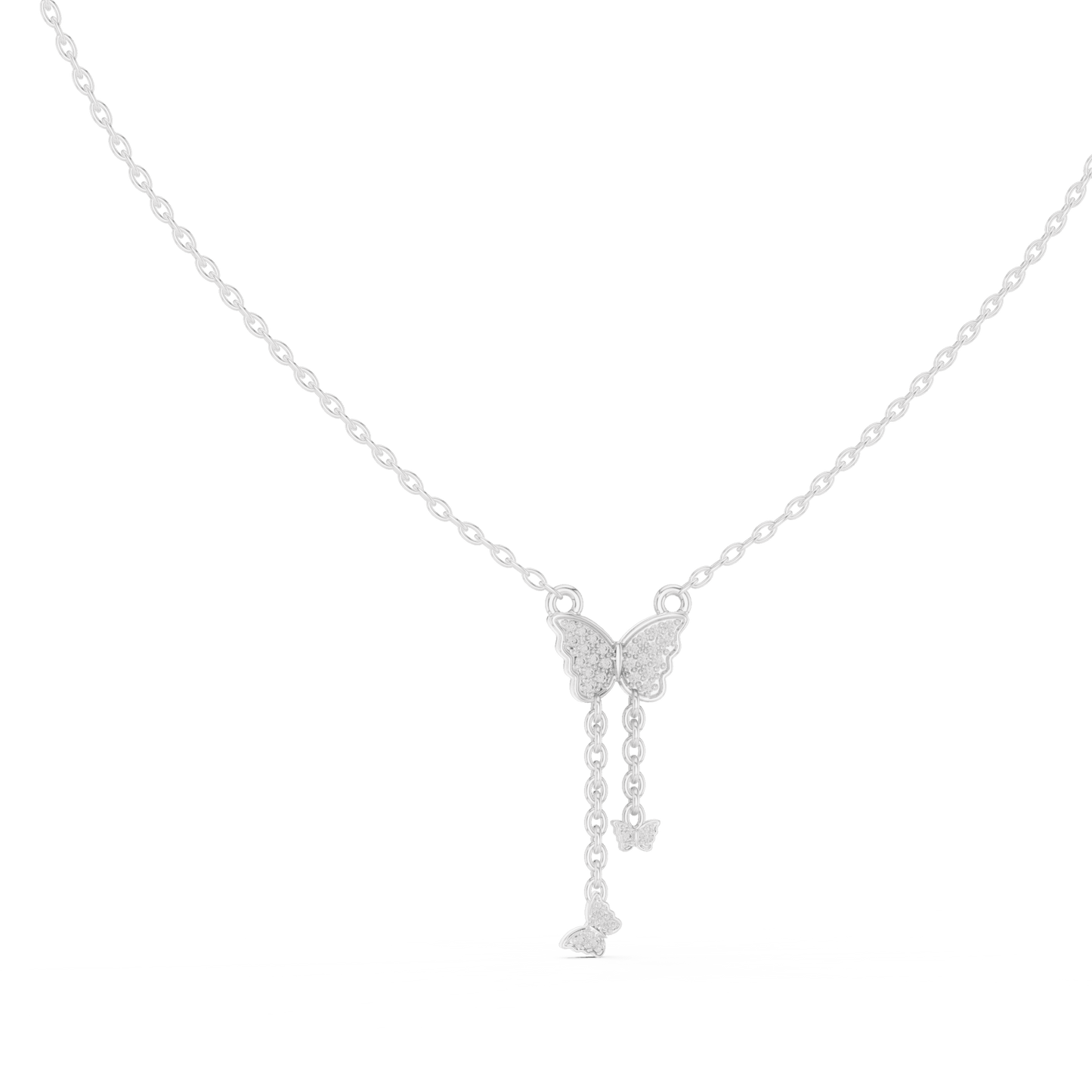 Papillon Cascade Lab - Grown Diamond Drop Pendant - Suez Diamonds