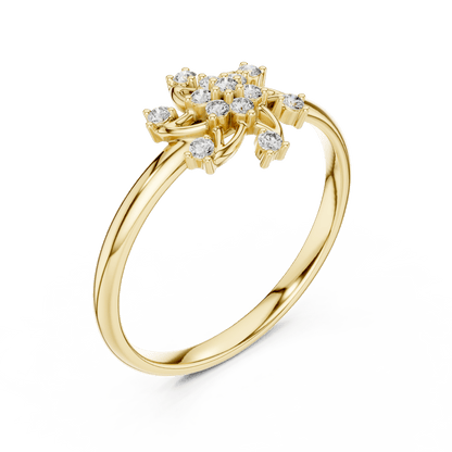 Pinwheel Blossom Round Cut Lab-Grown Diamond Ring - Suez Diamonds