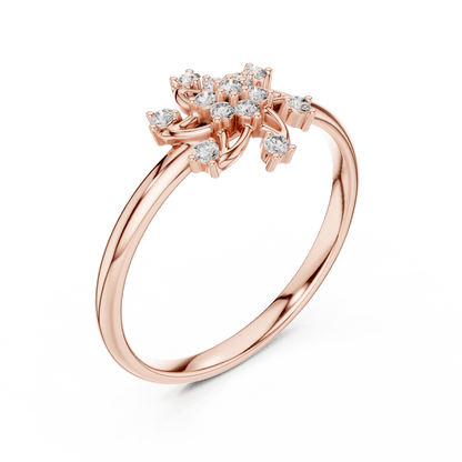 Pinwheel Blossom Round Cut Lab-Grown Diamond Ring - Suez Diamonds