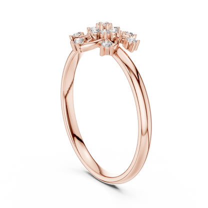Pinwheel Blossom Round Cut Lab-Grown Diamond Ring - Suez Diamonds