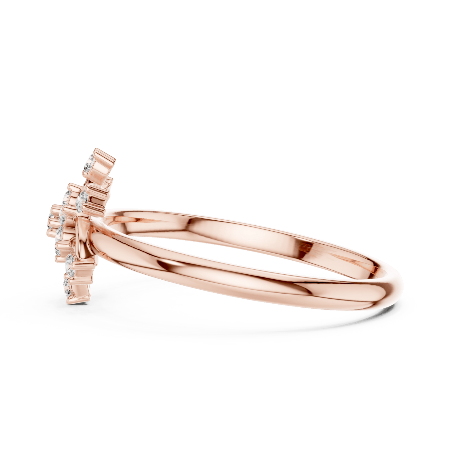 Pinwheel Blossom Round Cut Lab-Grown Diamond Ring - Suez Diamonds