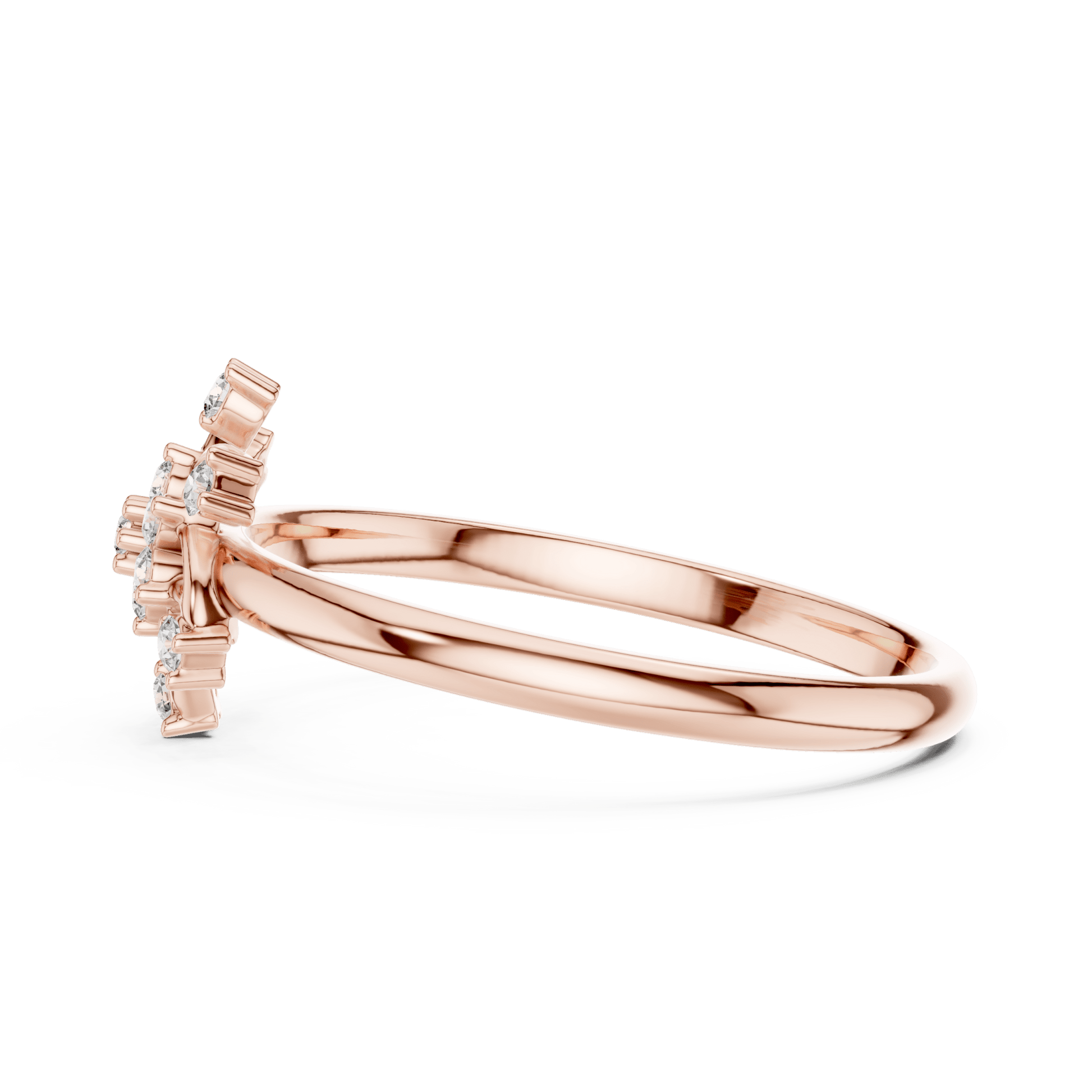 Pinwheel Blossom Round Cut Lab-Grown Diamond Ring - Suez Diamonds
