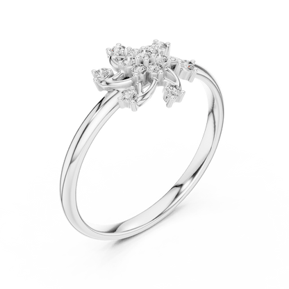 Pinwheel Blossom Round Cut Lab-Grown Diamond Ring - Suez Diamonds