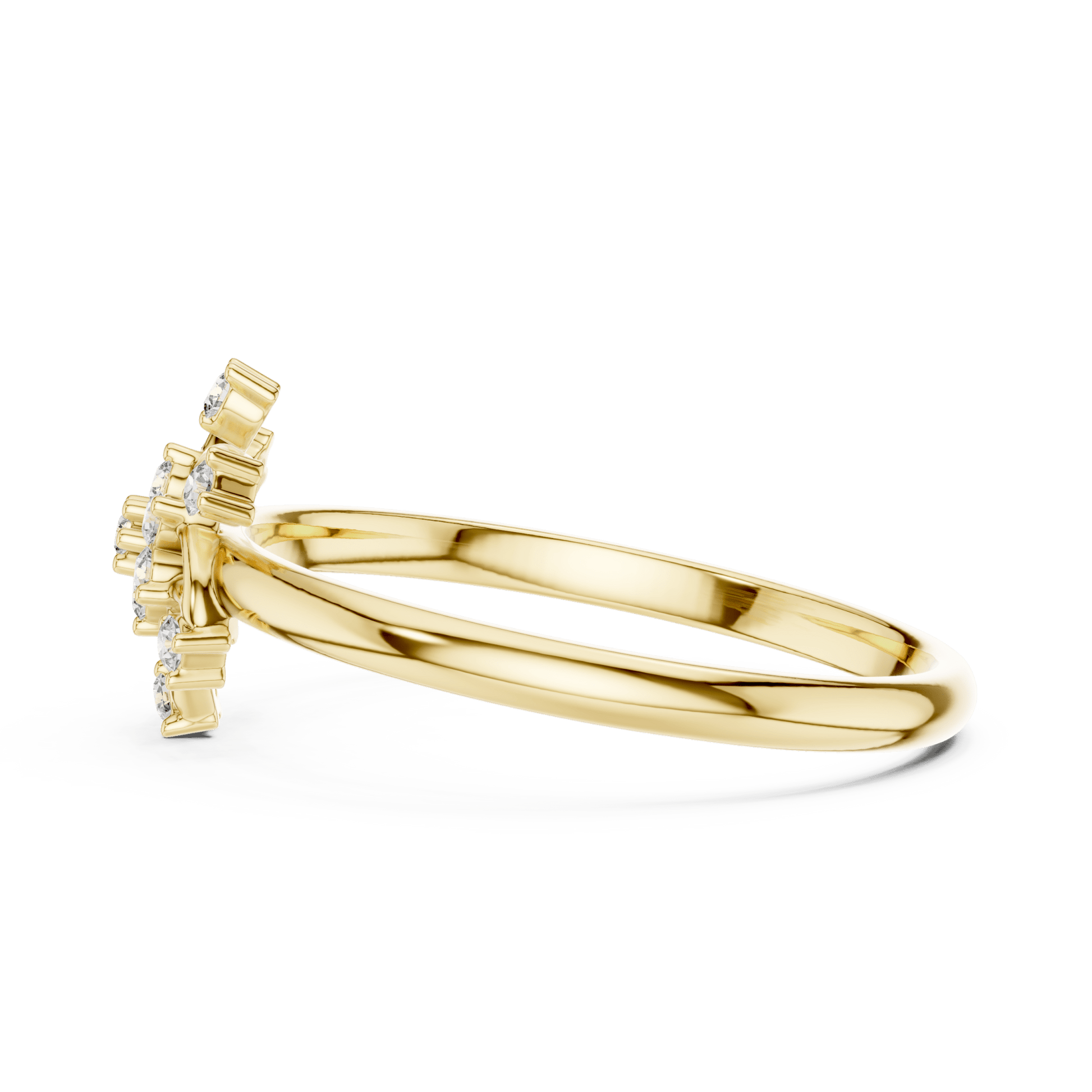 Pinwheel Blossom Round Cut Lab-Grown Diamond Ring - Suez Diamonds