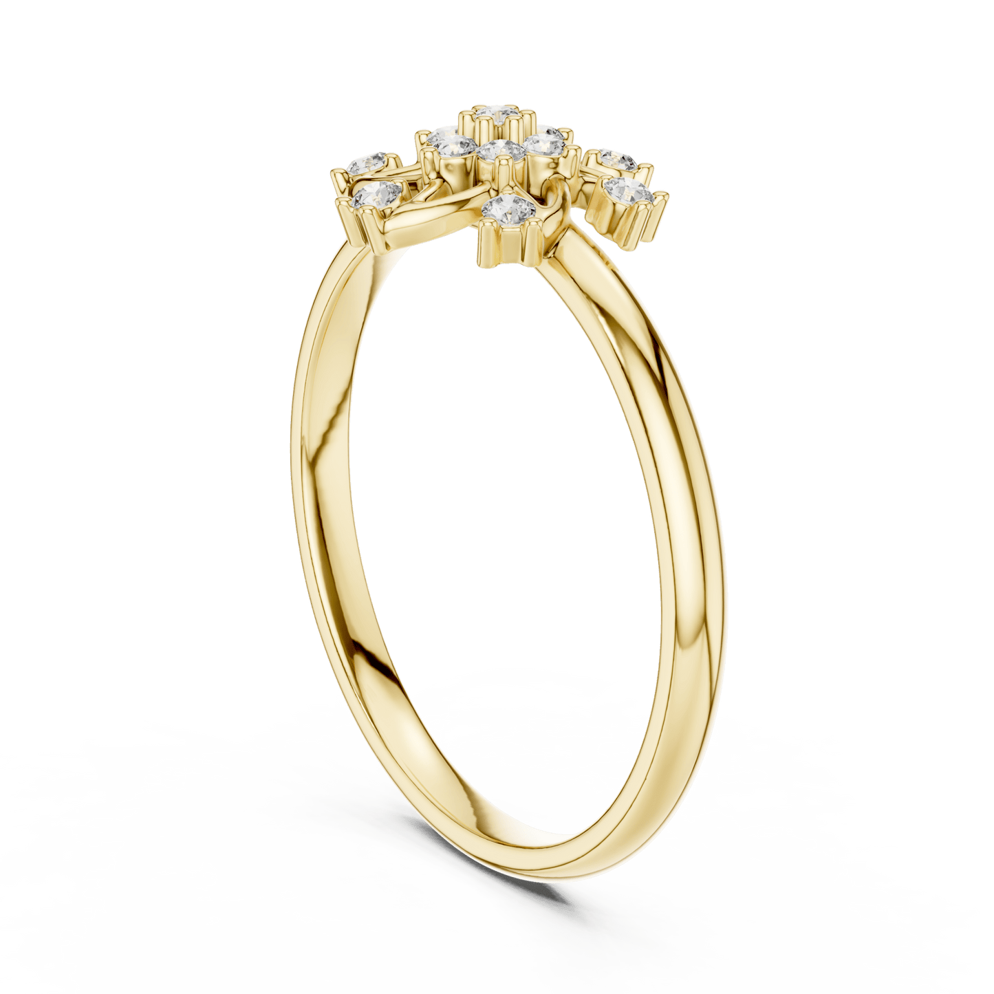 Pinwheel Blossom Round Cut Lab-Grown Diamond Ring - Suez Diamonds