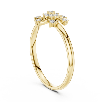 Pinwheel Blossom Round Cut Lab-Grown Diamond Ring - Suez Diamonds
