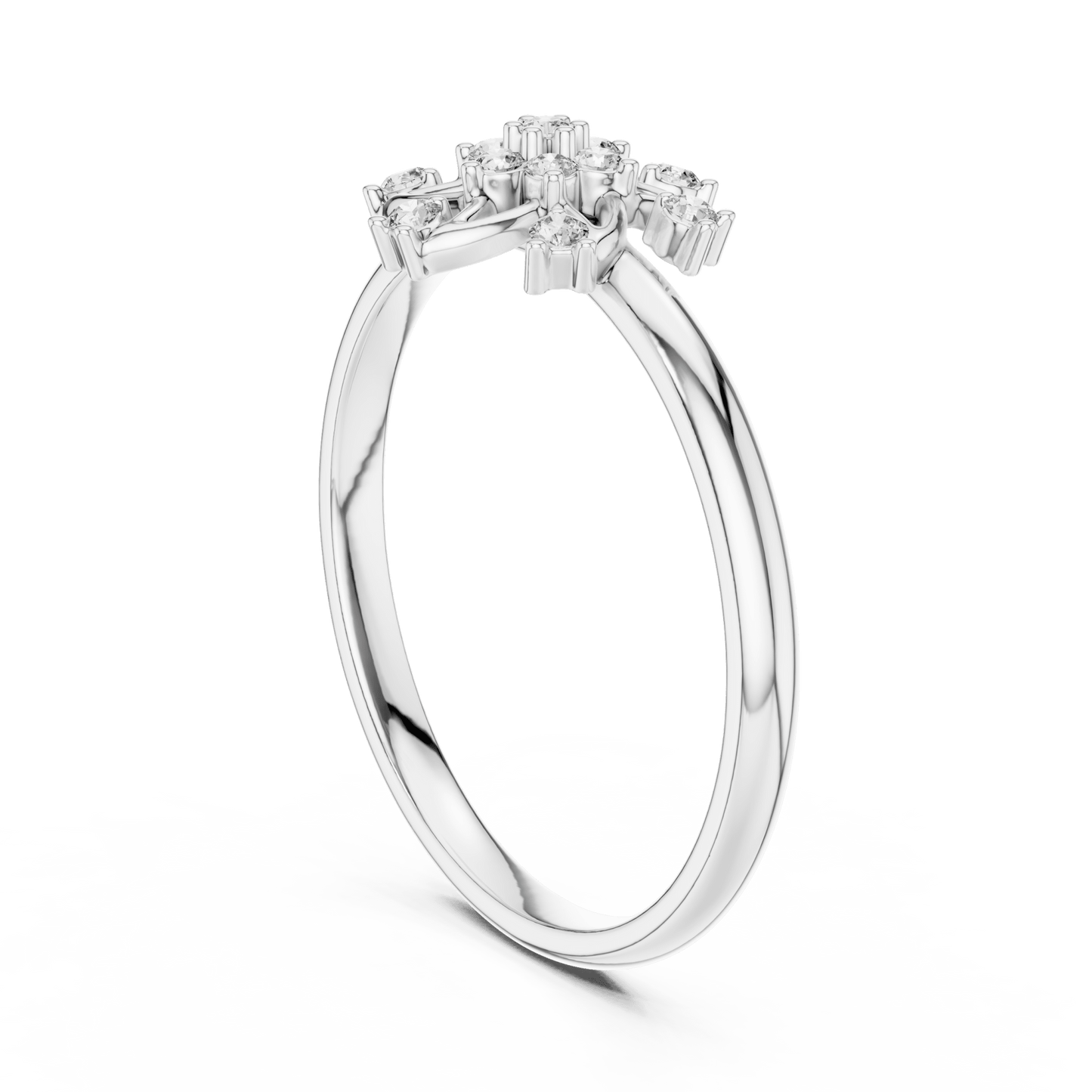 Pinwheel Blossom Round Cut Lab-Grown Diamond Ring - Suez Diamonds
