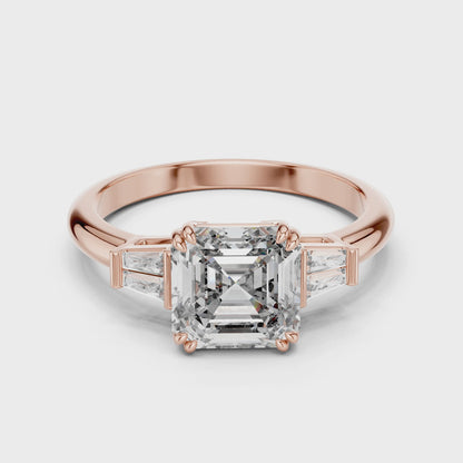 The Trilogy Emerald Lab Grown Diamond Ring