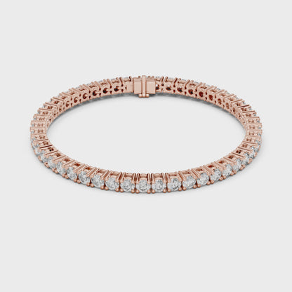 Round Diamond Tennis Bracelet in 14kt Gold