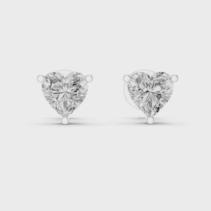The Amour Essence | Heart-Cut Lab-Grown Diamond Studs in 14K Gold